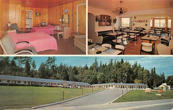 Belle Isle Motel & Dining Room - Old Postcard Photo (newer photo)